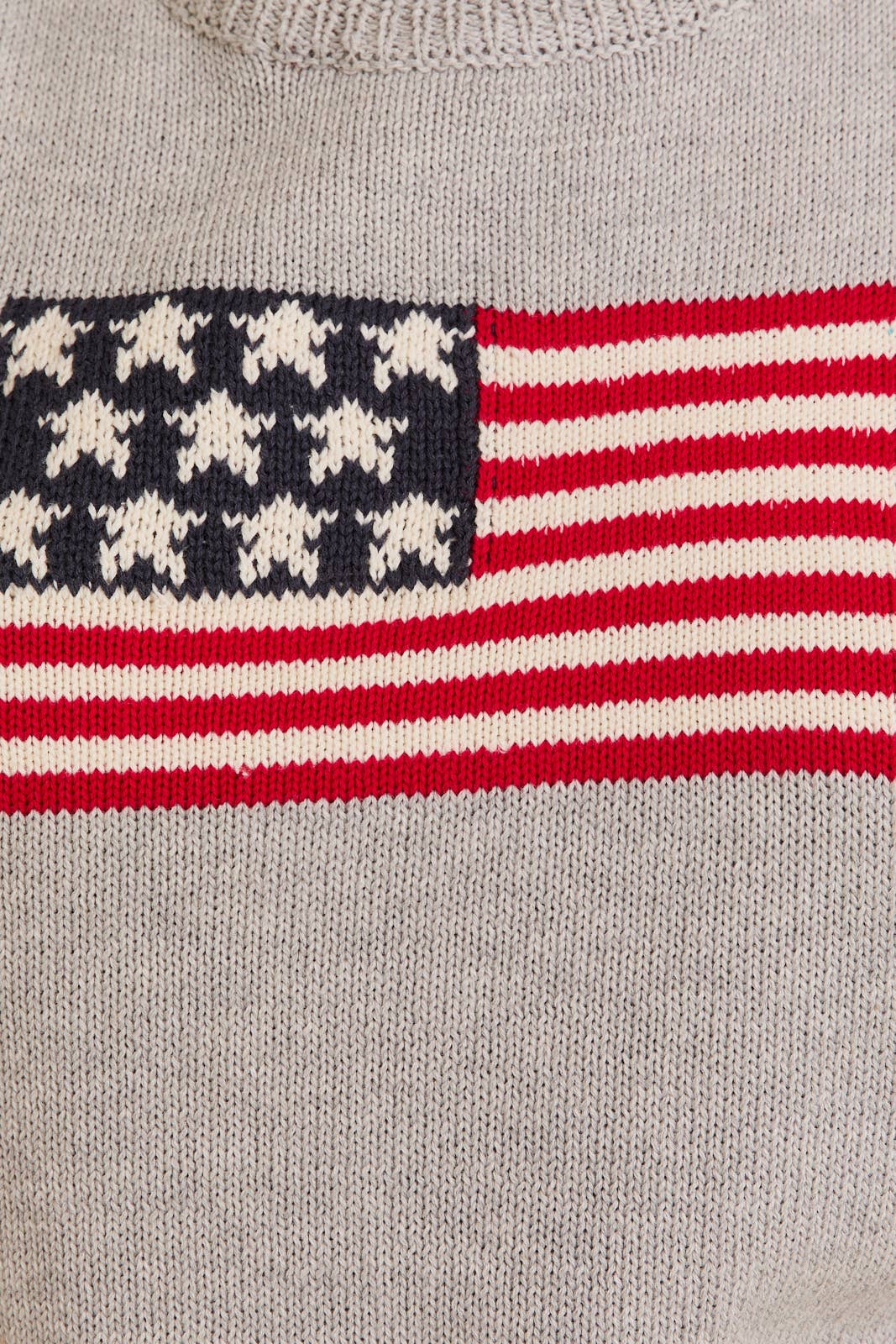 AMERICAN FLAG SLEEVELESS SWEATER TOP: TAUPE