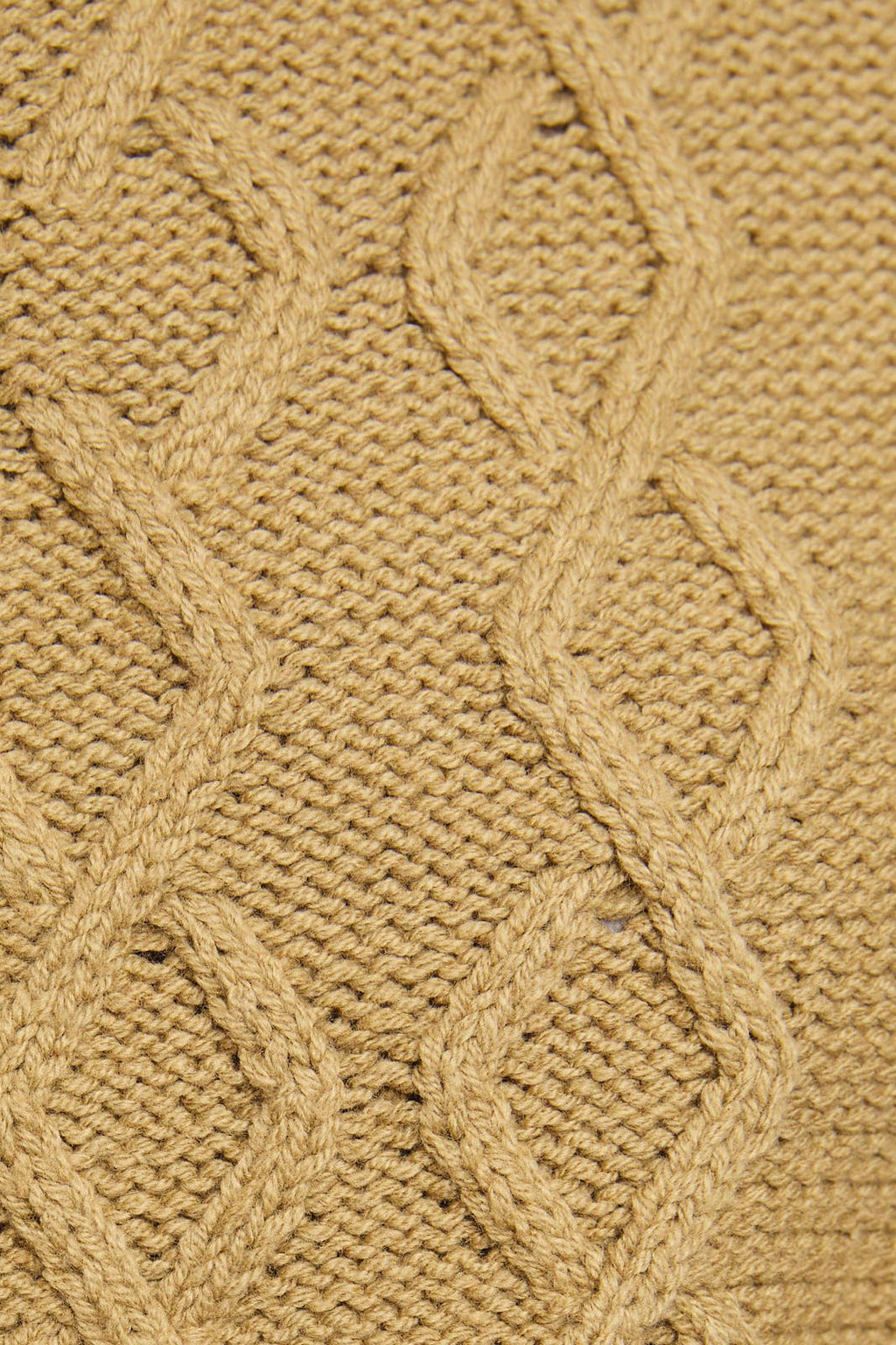 HALF ZIPPER SLEEVELESS CABLE SWEATER TOP: OLIVE