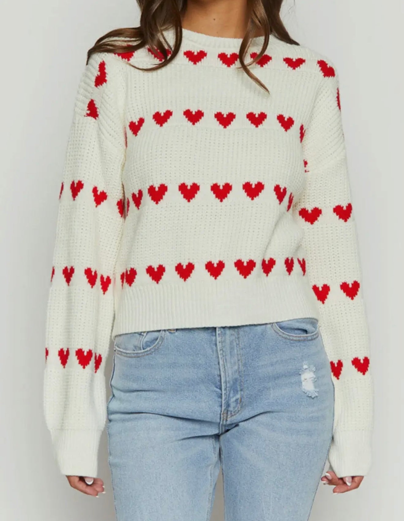 Valentine Knit Pullover Sweater