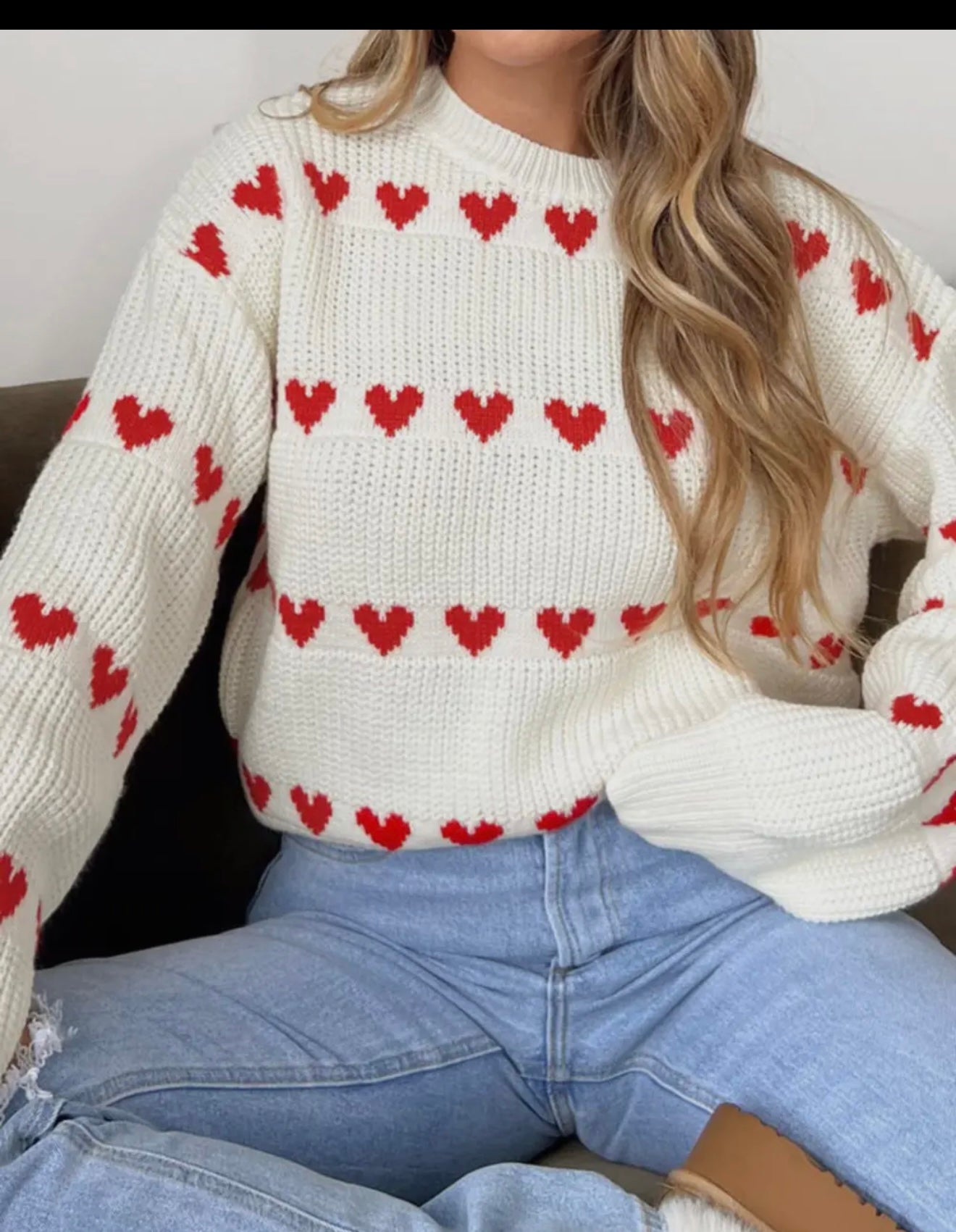 Valentine Knit Pullover Sweater