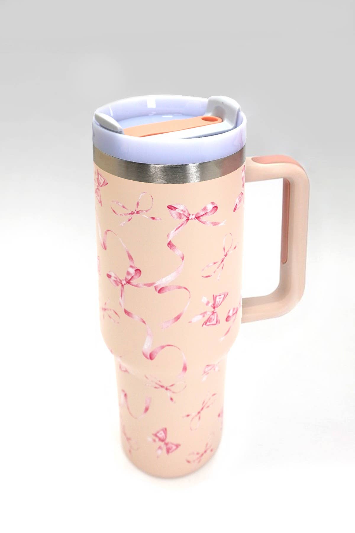40oz STAINLESS STEEL TUMBLER BOW | BOW DITSY BLUE