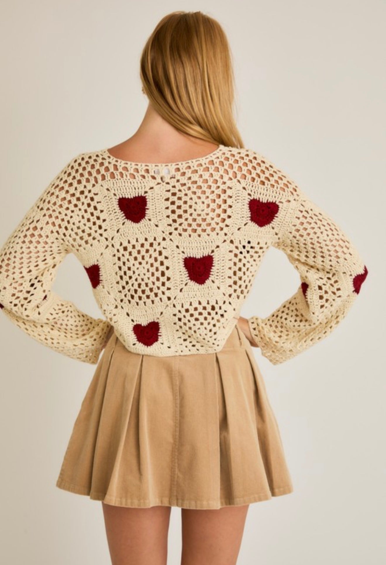 Crochet Boxy Heart Top