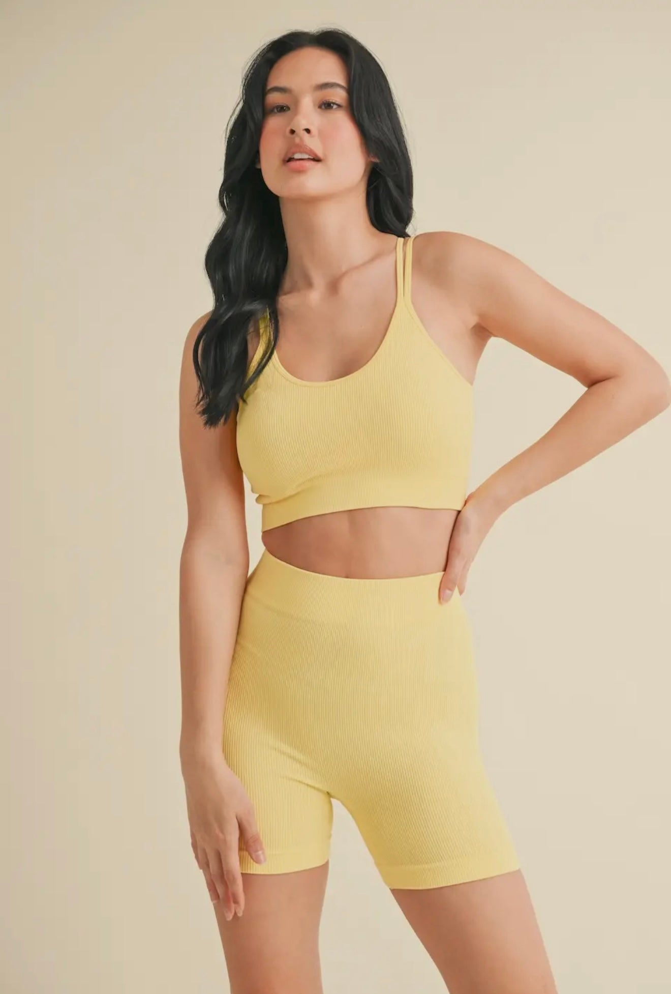It Girl Seamless Workout Shorts-yellow