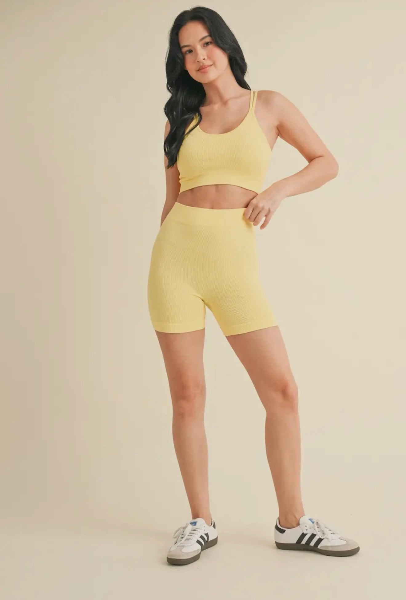 It Girl Seamless Workout Top-yellow