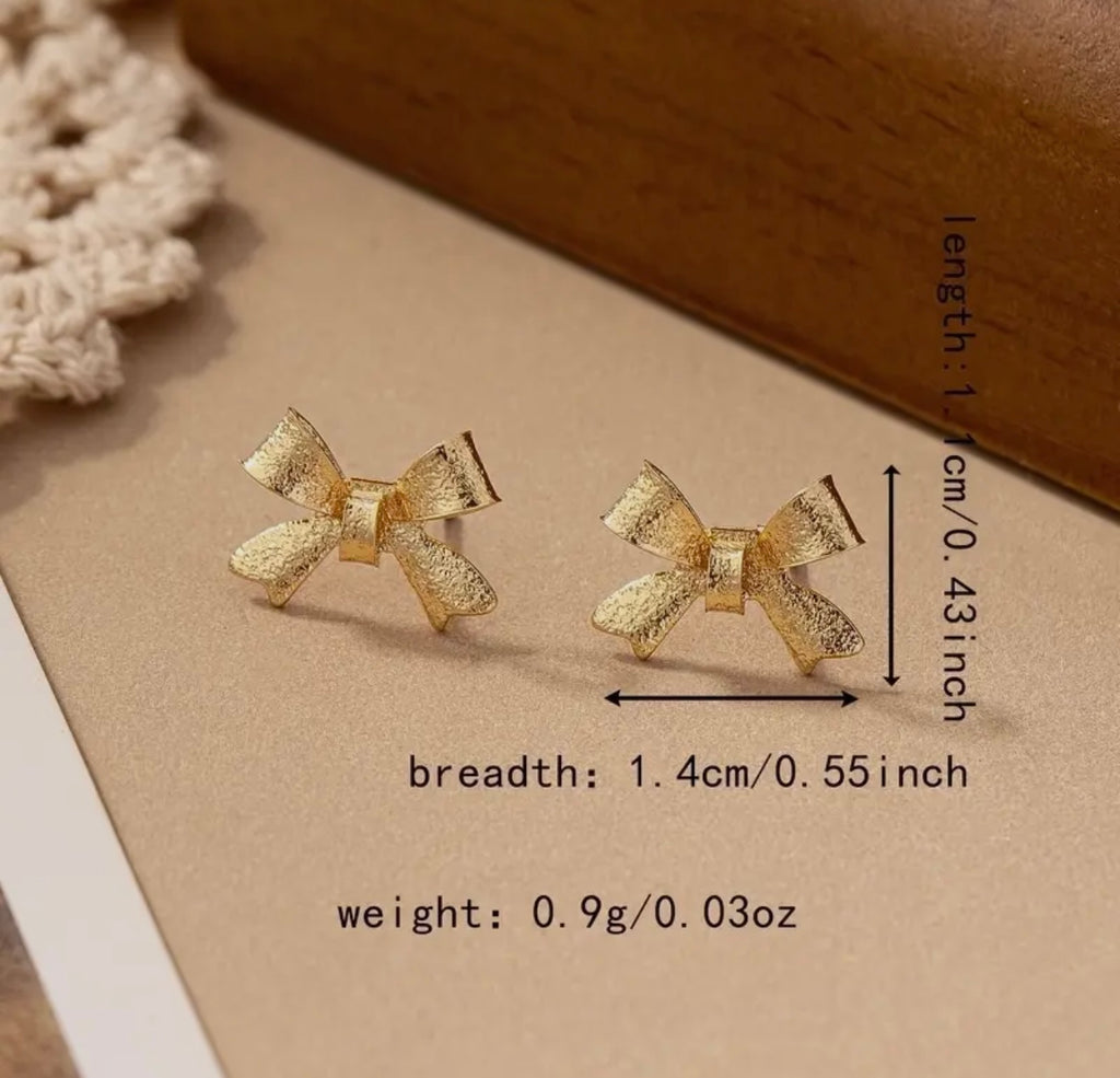 Bow Alloy Earrings