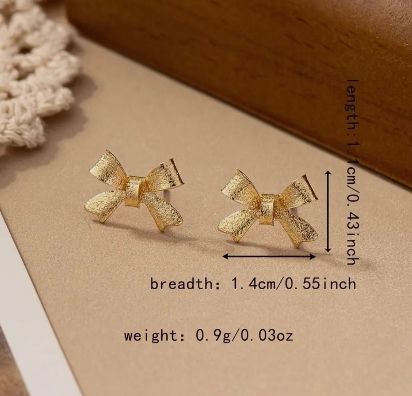 Bow Alloy Earrings
