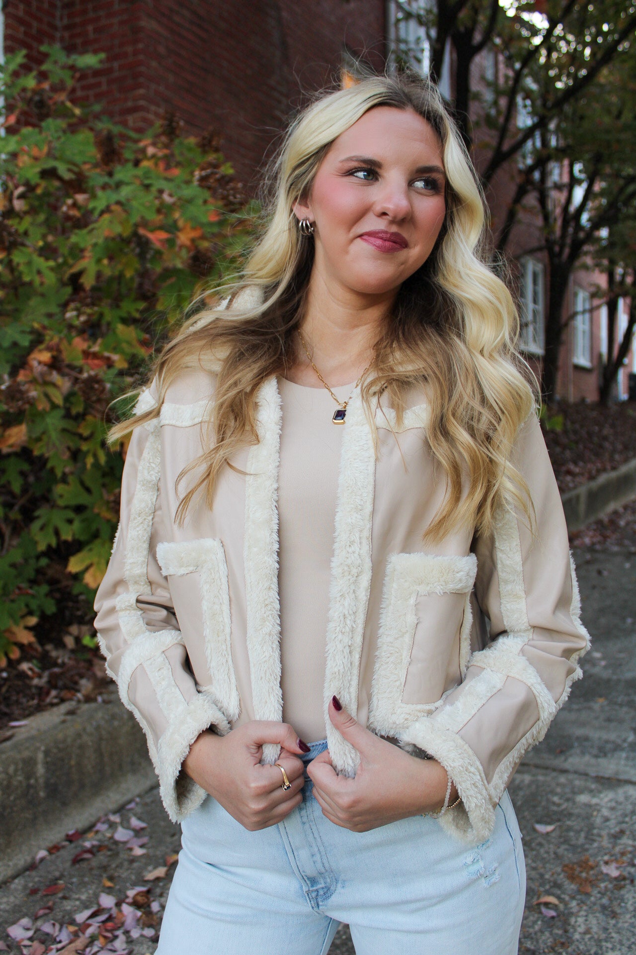 Plush Lapel Jacket