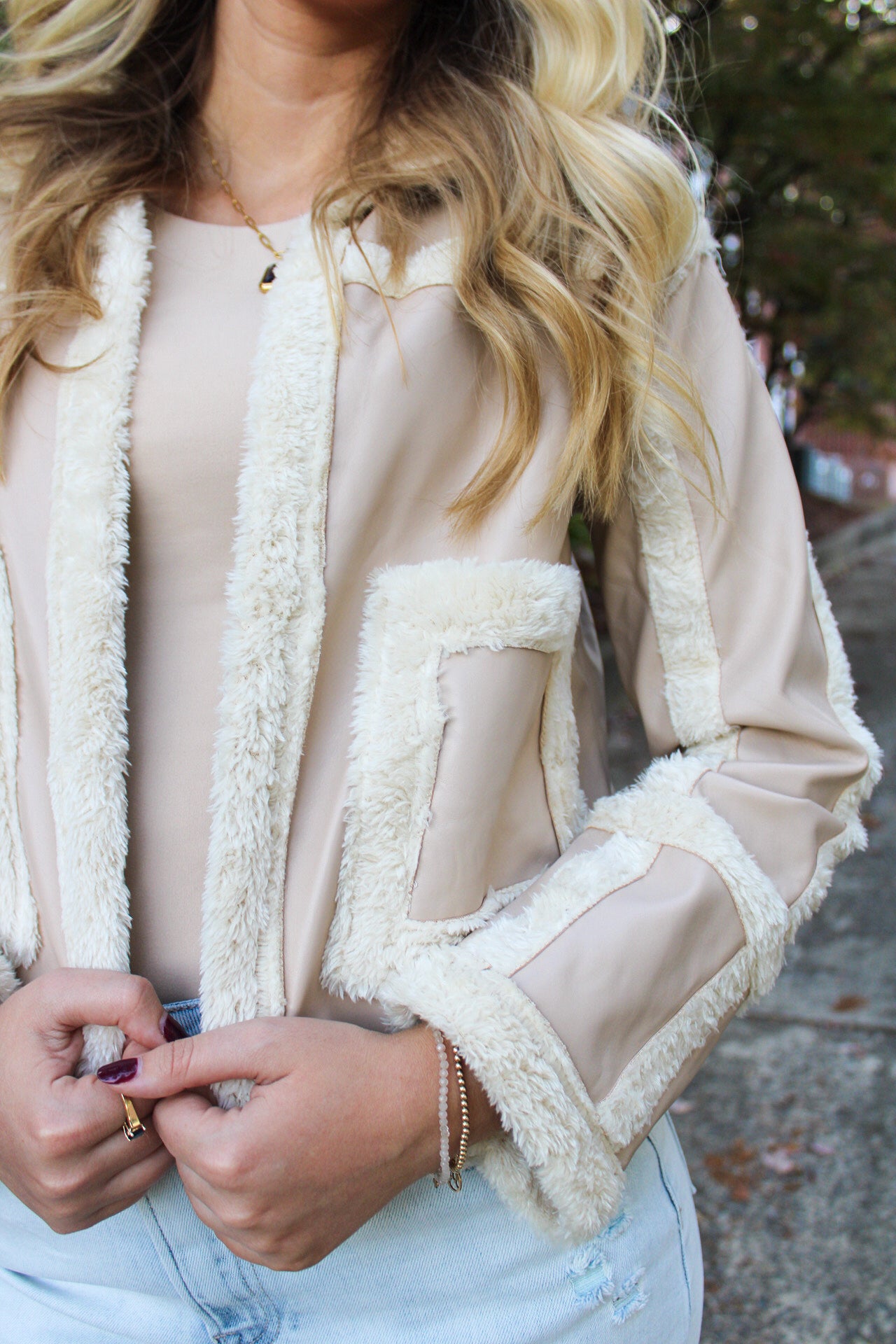 Plush Lapel Jacket