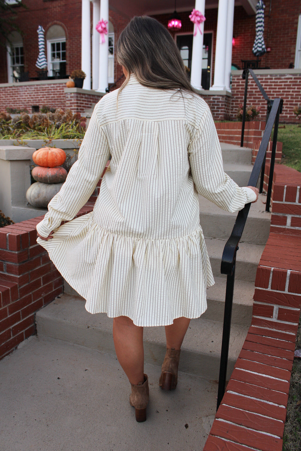 Striped Ivory Dress