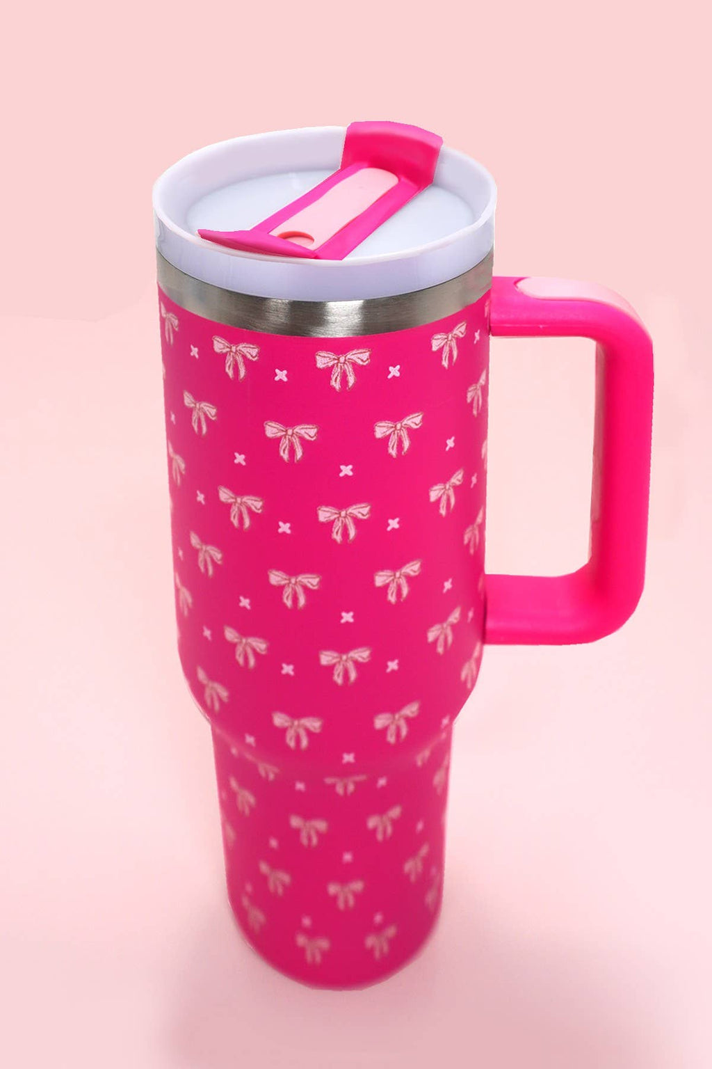 40oz STAINLESS STEEL TUMBLER BOW | BOW DITSY BLUE